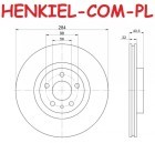 Tarcze hamulcowe wentylowane MIKODA 0386 + KLOCKI CERAMICZNE QUARO QP3774C - FIAT 500L (351_, 352_) - OŚ PRZEDNIA