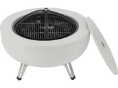 PALENISKO OGRODOWE STALOWE RUSZT GRILL STOLIK OGRODOWY - IMITACJA NATURALNEGO KAMIENIA 3w1 LUND 99718