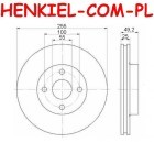 Tarcze hamulcowe wentylowane MIKODA 2232 + KLOCKI QUARO QP7748 - TOYOTA COROLLA (_E12_) (system ham. AKEBONO) - OŚ PRZEDNIA