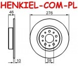 Tarcze hamulcowe pełne MIKODA 0348 + KLOCKI QUARO QP7589C ceramiczne - ALFA ROMEO 147 156 GT (937_) - OŚ TYLNA