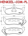 Klocki hamulcowe MIKODA 72533 - JEEP COMMANDER (XK) GRAND CHEROKEE III (WH, WK) - OŚ TYLNA