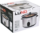 WOLNOWAR GARNEK CERAMICZNY SLOW COOKER 3 TRYBY 5,6L 320W INOX LUND 67661