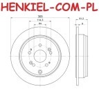 Tarcza hamulcowa pełna MIKODA 0849 - ACURA RDX 12r- HONDA CR-V II (RD_) - OŚ TYLNA