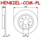 Tarcza hamulcowa pełna MIKODA 0372 - FIAT GRANDE PUNTO (199) PUNTO (199) PUNTO EVO (199) PUNTO Van (199) OPEL ADAM CORSA E CORSA E Van - OŚ TYLNA