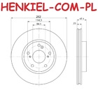 Tarcza hamulcowa pełna MIKODA 0858 - HONDA CIVIC X Hatchback (FC_, FK) CIVIC X Sedan (FC_) - OŚ TYLNA