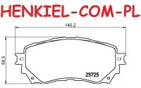 Klocki hamulcowe TEXTAR 2572501 - MAZDA 6 sedan (GJ,GL) 6 kombi (GJ,GL) - OŚ PRZEDNIA