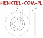 Tarcze hamulcowe wentylowane MIKODA 1140 + KLOCKI SAMKO 5SP1220 - HYUNDAI i10 (PA) - OŚ PRZEDNIA