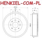 Bęben hamulcowy MIKODA 9226 - FIAT PUNTO (199_) GRANDE PUNTO (199_) GRANDE PUNTO Van (199) PUNTO EVO (199_) PUNTO EVO Van (199_) OPEL ADAM (M13) CORSA D (S07) CORSA D Van (S07) - OŚ TYLNA