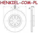 Tarcze hamulcowe wentylowane MIKODA 0353 GT malowane, nacinane, wiercone, kolor: czarny + KLOCKI MIKODA 70353 - OPEL ADAM CORSA E CORSA E Van - OŚ PRZEDNIA