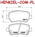 Klocki hamulcowe BREMBO P59038 = P10013  - KIA CEED (JD) PRO CEED (JD) VENGA (YN) OPEL ASTRA G (T98) ASTRA H (A04) COMBO CORSA C (X01) MERIVA A (X03) MERIVA B (S10) ZAFIRA A (T98) ZAFIRA B (A05) - OŚ TYLNA