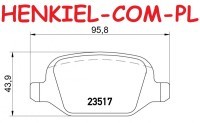 Klocki hamulcowe BREMBO P23065 - ALFA ROMEO 147 156 GT (937_) FIAT LINEA (323_) LANCIA LYBRA (839_) - OŚ TYLNA