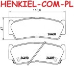 Tarcze hamulcowe pełne MIKODA 1145 + KLOCKI SAMKO 5SP1417 - HYUNDAI SANTA FÉ II (CM) - OŚ TYLNA