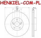 Tarcze hamulcowe wentylowane MIKODA 2238 + KLOCKI SAMKO 5SP1114 - TOYOTA AVENSIS (_T25_) - OŚ PRZEDNIA