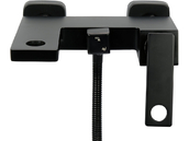 BATERIA WANNOWA ŚCIENNA KRAN Z ZESTAWEM PRYSZNICOWYM NOIR 1 CZARNA FALA 75882