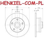  Tarcza hamulcowa pelna z piastą MIKODA 0241 - SEAT TOLEDO I (1L) VW CORRADO (53I) GOLF III (1H1) PASSAT (3A2, 35I)  VENTO (1H2) - OŚ TYLNA