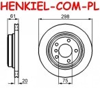 Tarcza hamulcowa wentylowana MIKODA 0430 - BMW 5 (E39) - OŚ TYLNA