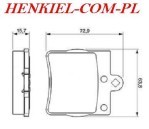 KLOCKI HAMULCOWE MIKODA 71420 - CHRYSLER CROSFIRE MERCEDES W202 S202 W203 CL203 C208 A208 C209 A 209 W210 R170 R171 - OŚ TYLNA