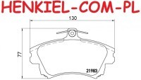 Klocki hamulcowe MIKODA 72419 - MITSUBISHI CARISMA (DA_) CARISMA Sedan (DA_) VOLVO S40 I (644) V40 Kombi (645) - OŚ PRZEDNIA