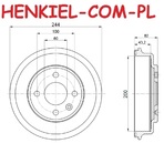 Bębny hamulcowe MIKODA 9435 + SZCZĘKI SAMKO 81001 - CHEVROLET AVEO Hatchback (T300) AVEO Sedan (T300) - OŚ TYLNA