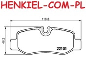 Klocki hamulcowe TEXTAR  2210101 - MERCEDES KLASA V (W447) VITO Mixto (W447) VITO Tourer (W447) VITO nadwozie pełne (W447) - OŚ TYLNA