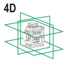 MINI LASER SAMOPOZIOMUJĄCY ZIELONY 16 LINIOWY 4D Z AKCSESORIAMI YATO YT-30419