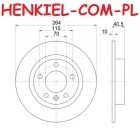 Tarcze hamulcowe pełne MIKODA 1654 + KLOCKI MIKODA 71654 - OPEL CORSA D - OŚ TYLNA