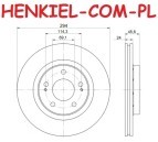 Tarcze hamulcowe wentylowane MIKODA 0931 + KLOCKI BREMBO P54017 - CITROEN C-CROSSER (VU_, VV_) C-CROSSER ENTERPRISE (VU_, VV_) MITSUBISHI LANCER VIII Sportback (CX_A) OUTLANDER I (CU_W) II (CW_W) III (GG_W, GF_W, ZJ, ZL) PEUGEOT 4007 (VU_, VV_) - OŚ PRZEDNIA