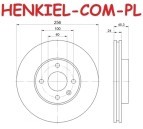 Tarcze hamulcowe wentylowane MIKODA 1658 + KLOCKI QUARO QP1242 - CHEVROLET AVEO Hatchback (T300) AVEO Sedan (T300) - OŚ PRZEDNIA