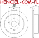 Tarcza hamulcowa pełna MIKODA 2279 - LEXUS IS II (_E2_) - OŚ TYLNA