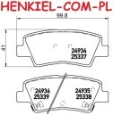 Tarcze hamulcowe pełne MIKODA 1132 GT malowane, nacinane, wiercone, kolor: czarny + KLOCKI MIKODA 71150 - HYUNDAI SONATA V (NF) TUCSON (JM) - OŚ TYLNA / system AKEBONO