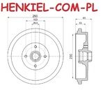 Bęben hamulcowy z piastą MIKODA 9114 - VW PASSAT (3A2, 35I, B3, B4) PASSAT Variant (3A5,35I,B3,B4) - OŚ TYLNA