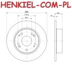 Tarcze hamulcowe pełne MIKODA 0831 + KLOCKI MIKODA 70831 - HONDA ACCORD VII (CL, CM) - OŚ TYLNA