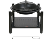 PALENISKO OGRODOWE STALOWE Z DREWUTNIĄ OGNISKO GRILL 58X58X55cm LUND 99914