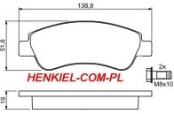 KLOCKI HAMULCOWE ATE 13.0460-3994.2 - CITROEN BERLINGO C2 C4 XSARA  PEUGEOT 1007 206 207 307 PARTNER - OŚ PRZEDNIA