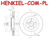 Tarcza hamulcowa wentylowana BREMBO 09.N212.11 - JEEP GRAND CHEROKEE III (WH,WK) 6.1 SRT8 4x4 426KM - OŚ PRZEDNIA