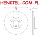 Tarcze hamulcowe wentylowane MIKODA 0476 GT malowane, nacinane, wiercone, kolor: czarny + KLOCKI BREMBO P06088 - BMW 1 (F20, F21) 2 (F22,F23, F87) 3 (F30, F31, F34, F35, F80) 4 (F32, F33, F36, F82, F83) - OŚ PRZEDNIA