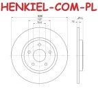 Tarcze hamulcowe pełne MIKODA 2529 + KLOCKI CERAMICZNE QUARO QP9697C - CHRYSLER GRAND VOYAGER V (RT) FIAT FREEMONT (345_) DODGE JOURNEY 08r- LANCIA VOYAGER MPV (404_) VW ROUTAN - OŚ TYLNA