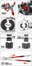 PRASKA ZACISKARKA HYDRAULICZNA DO RUR PEX-AL.-PEX  PERT-AL-PERT MATRYCE TH 16/20/26/32 U 16/20/25/32 YATO YT-21735