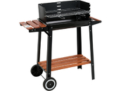 GRILL WĘGLOWY Z PÓŁKĄ BOCZNĄ CHROMOWANY RUSZT ROŻEN 48X26.5 LUND 99907 