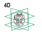 LASER SAMOPOZIOMUJĄCY ZIELONY 16 LINIOWY 4D Z AKCESORIAMI I STATYWEM YATO YT-30415