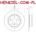 Tarcza hamulcowa wentylowana MIKODA 0495 - BMW i3 (I01) - OŚ TYLNA