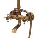 KOLUMNA PRYSZNICOWA DESZCZOWNICA Z BATERIĄ RETRO BRONZE 1 MOSIĄDZ FALA 75829