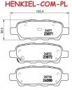 Klocki hamulcowe TEXTAR 2387101 - NISSAN JUKE (F15) PULSAR Hatchback (C13) QASHQAI/QASHQAI +2 I (J10,JJ10) X-TRAIL (T30) X-TRAIL (T31) TIIDA Hatchback (C12) RENAULT KOLEOS I (HY_) - OŚ TYLNA 