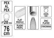 SPRĘŻYNA WEWNĘTRZNA DO GIĘCIA RUR PEX-AL-PEX 20mm YATO YT-21851 