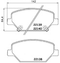 Klocki hamulcowe QUARO QP6889 - OPEL INSIGNIA B Country Tourer (Z18) INSIGNIA B Grand Sport (Z18) INSIGNIA B Sports Tourer (Z18) - OŚ PRZEDNIA