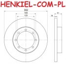 Tarcze hamulcowe pełne MIKODA 1769 + KLOCKI CERAMICZNE QUARO QP5593C - NISSAN NV400 (X62, X62B) OPEL MOVANO B (X62) RENAULT MASTER III (FV, JV, EV, HV, UV) - OŚ TYLNA