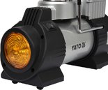 KOMPRESOR SAMOCHODOWY Z LAMPĄ LED 12V 180W + ZESTAW KOŃCÓWEK + TORBA + WĄŻ 1m YATO YT-73460