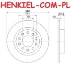 Tarcze hamulcowe pełne MIKODA 0378 + KLOCKI SAMKO 5SP1596 - ALFA ROMEO GIULIETTA (940_) - OŚ TYLNA