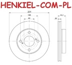 Tarcze hamulcowe wentylowane MIKODA 2136 + KLOCKI MIKODA 72136 - SUZUKI IGNIS III (MF) - OŚ PRZEDNIA