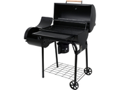 GRILL WĘGLOWY Z WĘDZARNIĄ XXL RUSZT ROŻEN 64X37 2 KOMORY LUND 99909 